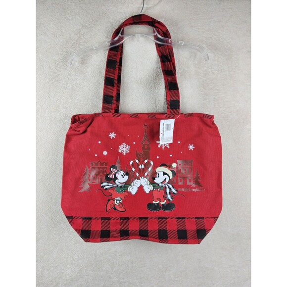 Disney Handbags - Walt Disney World Parks Christmas Holiday Mickey Minnie Zipper Tote